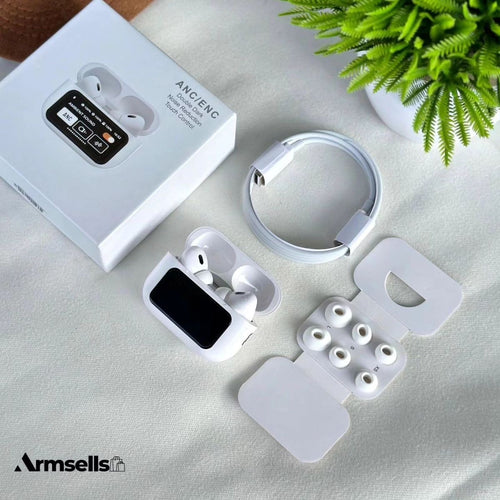 Auriculares Inalámbricos ANC/ENC con Pantalla Digital y Cancelación de Ruido