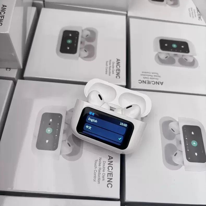 Auriculares Inalámbricos ANC/ENC con Pantalla Digital y Cancelación de Ruido